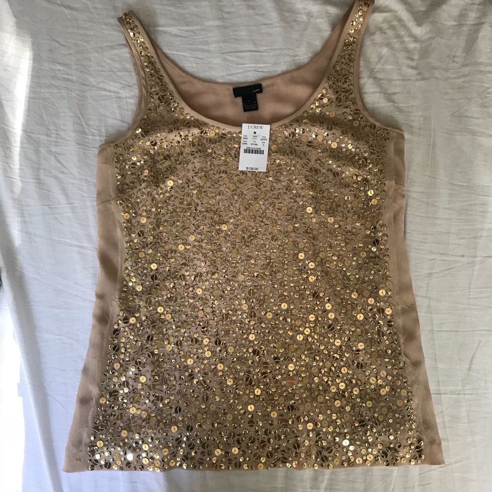 J.crew COLLECTION Silk Sequin Tank (NWT)